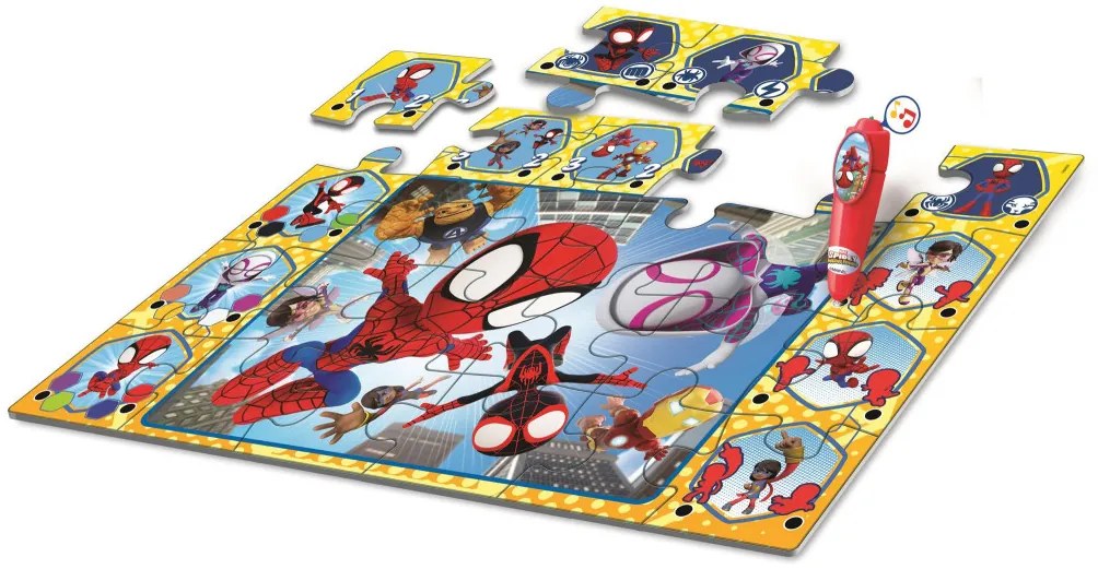 Pókember Spidey and Friends interaktív 24 db-os puzzle Clementoni
