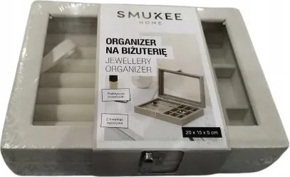 Smukee Home – Ékszertartó doboz Jewellery Box/szürke rendszerező