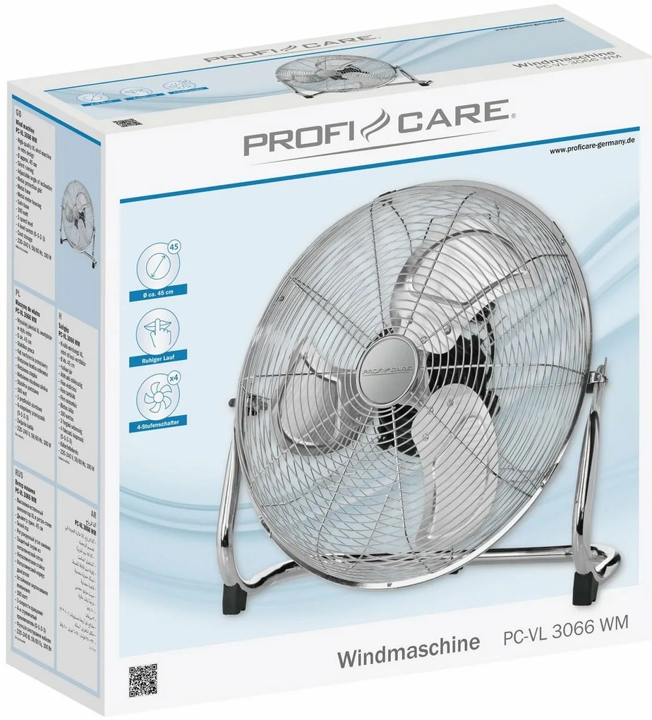 ProfiCare VL 3066 WM padlóventilátor, 45 cm
