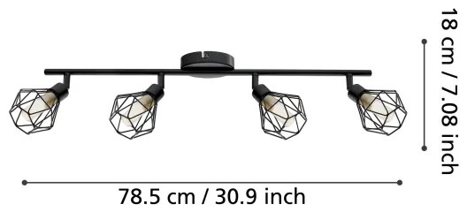 Eglo 32767 - LED Spotlámpa ZAPATA 4xG9/3W/230V