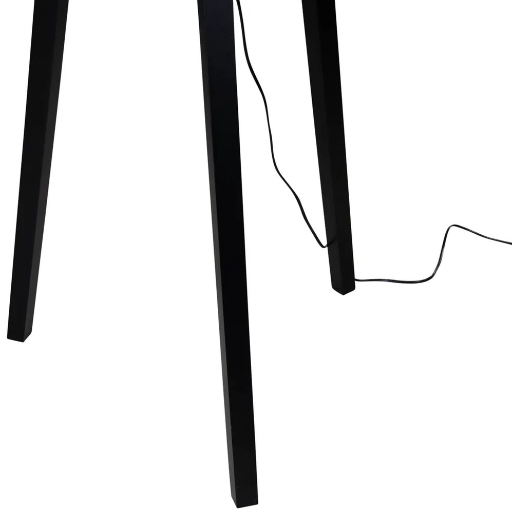 Állólámpa fekete színű, bézs bársony lámpabúrával, 50 cm - Puros