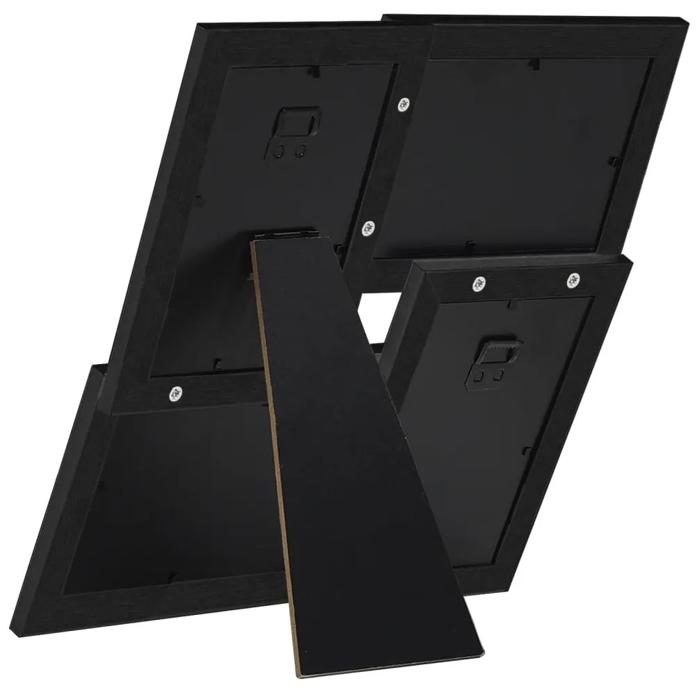 fekete MDF fényképkeretszett 4 db 13 x 18 cm-es képhez