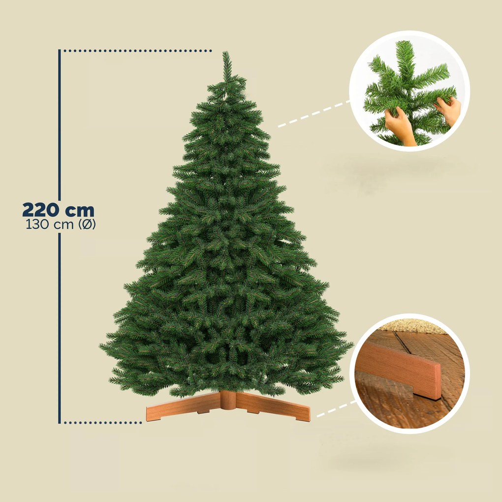 Deuba Mesterséges karácsonyfa 220 cm + fa talp
