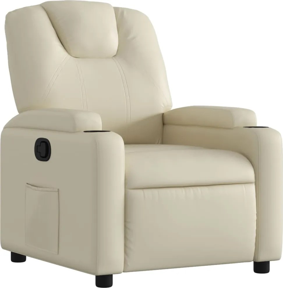 vidaXL krémszínű műbőr relaxfotel