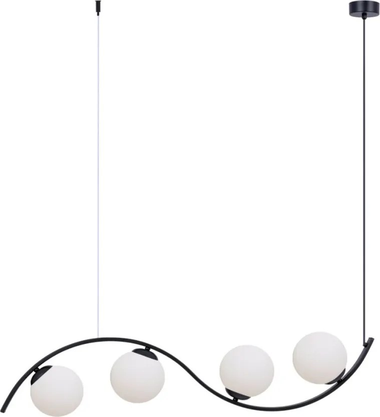 ZUMA LINE 5014 WAVE Modern Függesztett Lámpa Fehér, Fekete E14 IP20