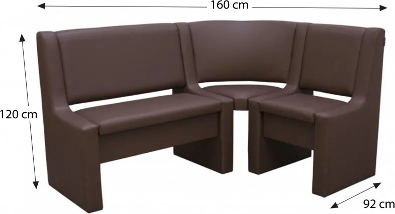 Terzo Étkező sarokgarnitúra Jobbos Barna