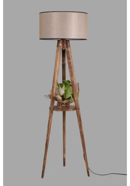 Állólámpa TRIPOD 1xE27/60W/230V bézs/barna