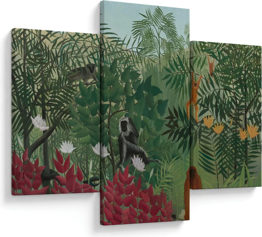 Kép - Henri Rousseau, Tropical Forest with Monkeys, reprodukciók (90x60 cm)