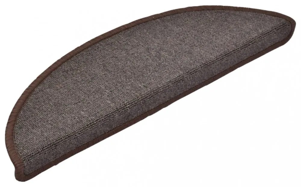 15 darab kávébarna lépcsőszőnyeg 56 x 17 x 3 cm