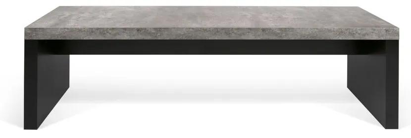 Detroit fekete-szürke pad beton dekorral, 140 x 43 cm - TemaHome