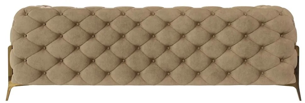 Világosbarna bársony kanapé 225 cm Chelsea Bis – Ropez