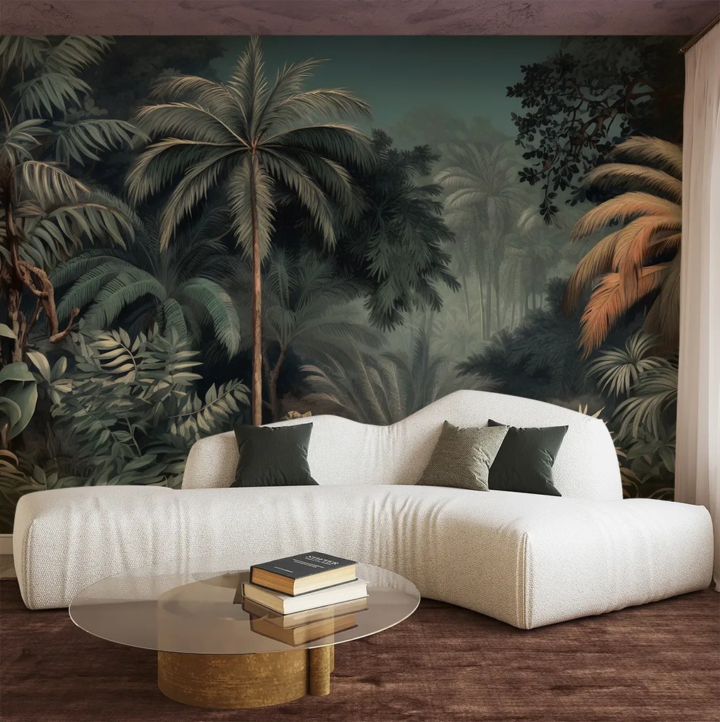 Gario Fotótapéta Trópusi dzsungel éjszaka Anyag: Vlies, Méret: 300 x 210 cm