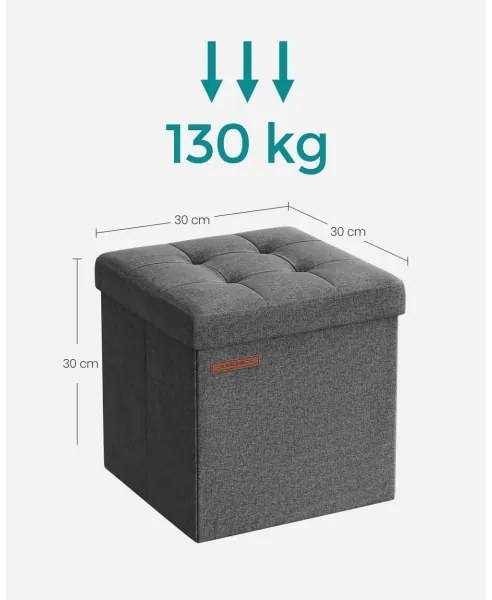SULTAN puff 30x30 cm szürke