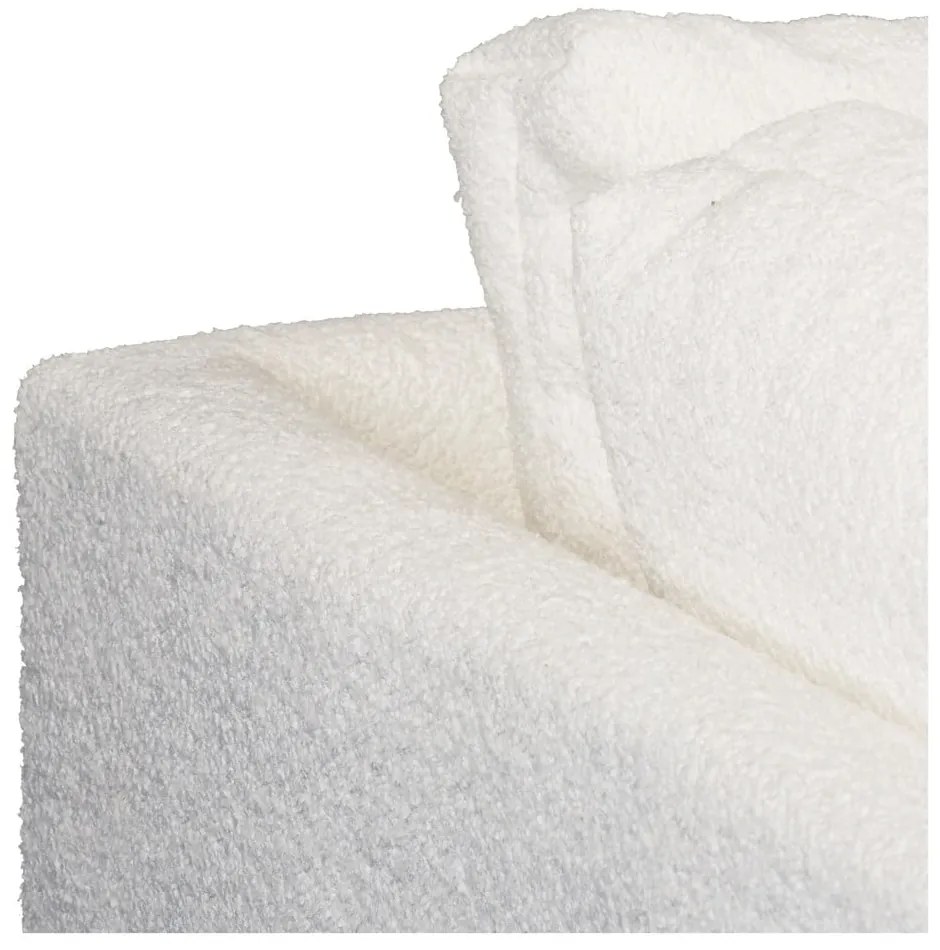 Fehér buklé sarokkanapé (bal oldali) Ariella – Ropez