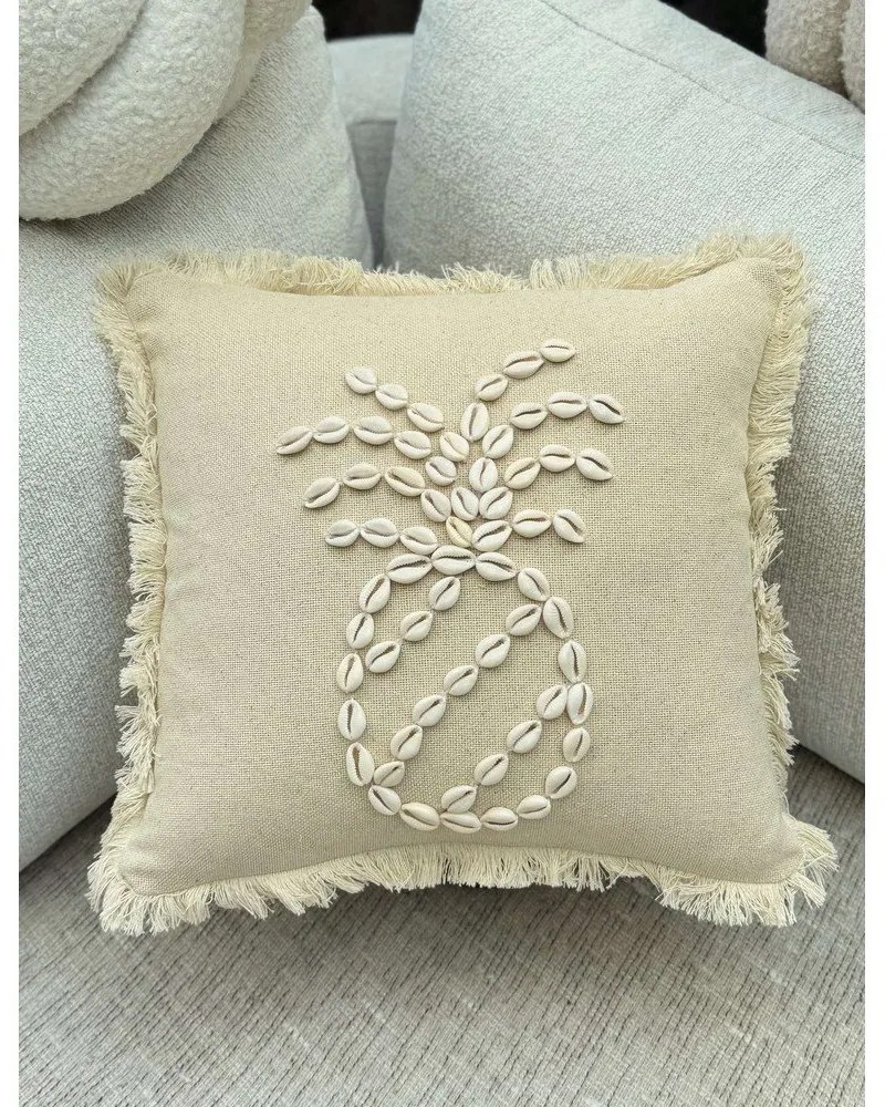 Pamut párnahuzat 43x43 cm Seashells – Mioli Decor