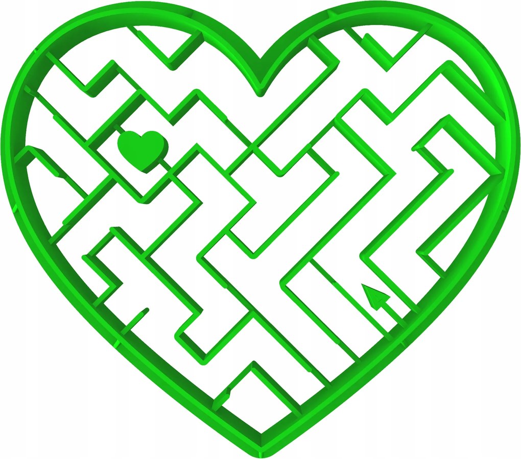 Sütemény- és mézeskalács lyukasztó Valentin Napra Labirintus szív 8cm