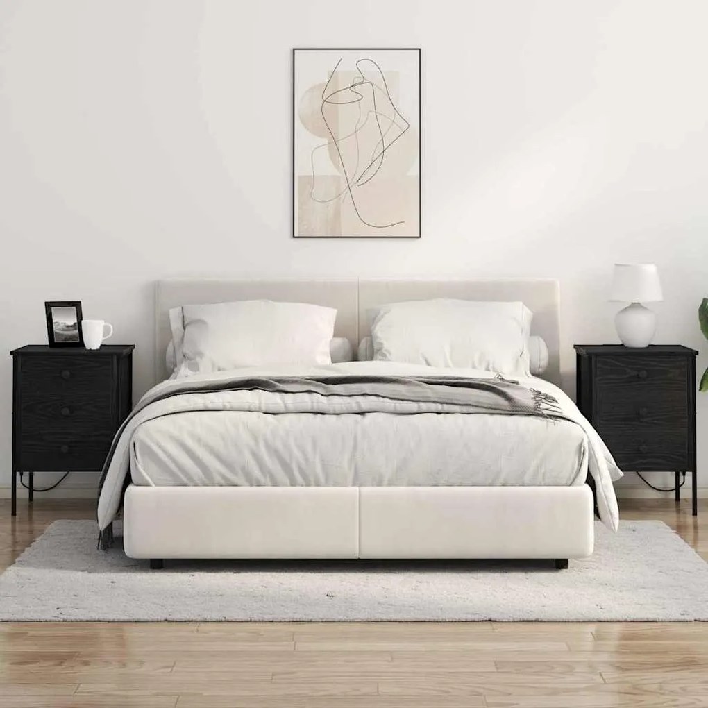 Éjjeli Szekrények 2 pcs Musta tammi 42 x 41 x 61 cm Faanyag