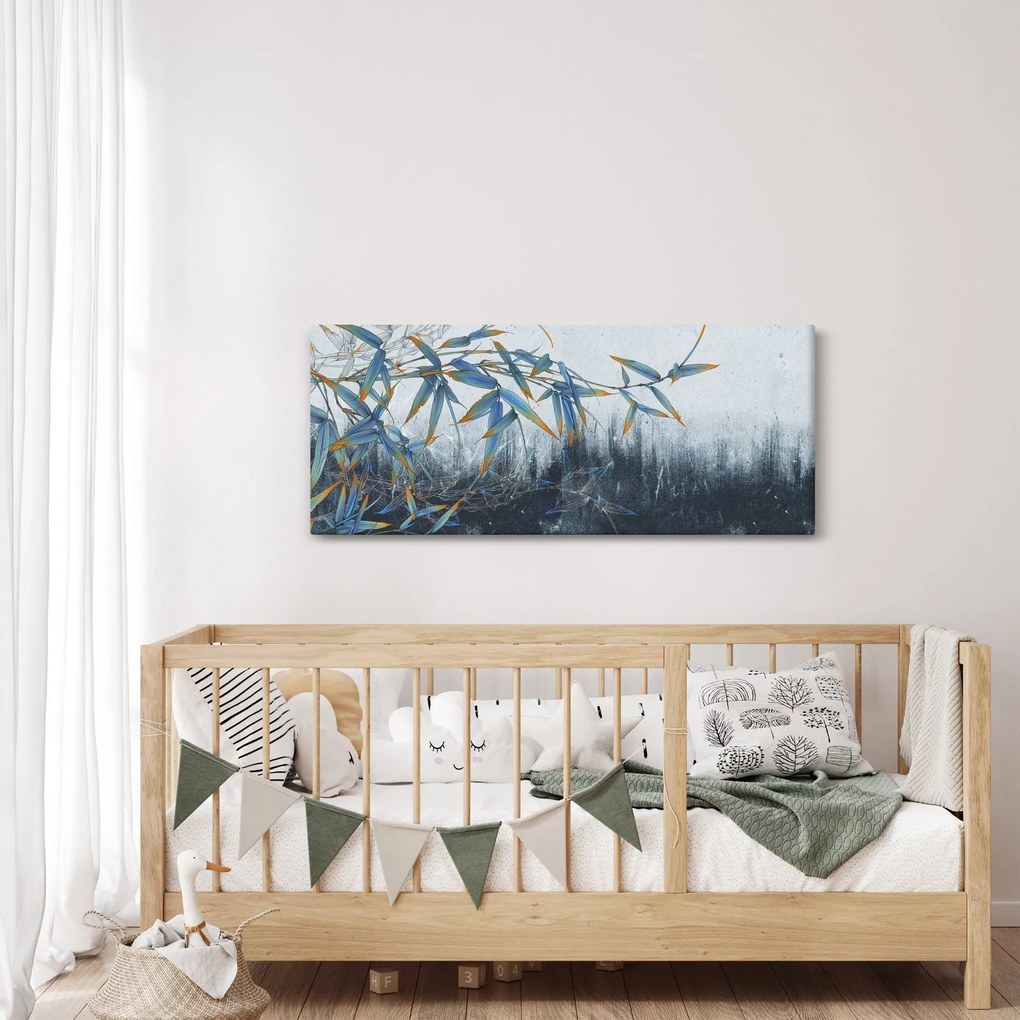 Kép - bambusz a falon (120x50 cm)
