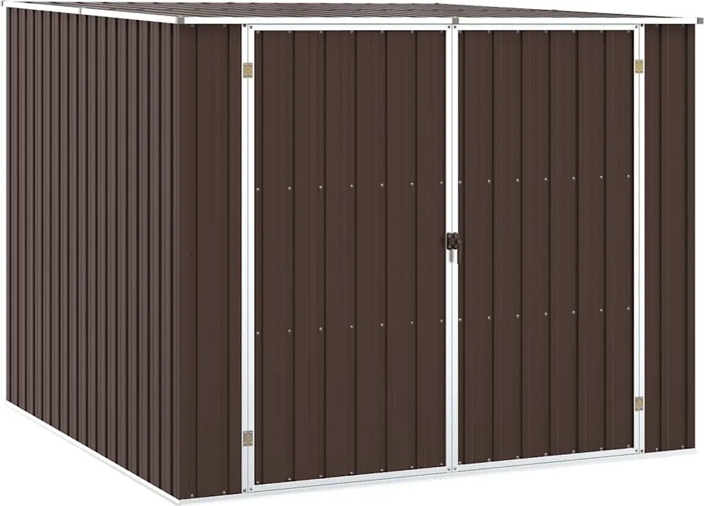 vidaXL barna horganyzott acél kerti fészer 195 x 198 x 159 cm