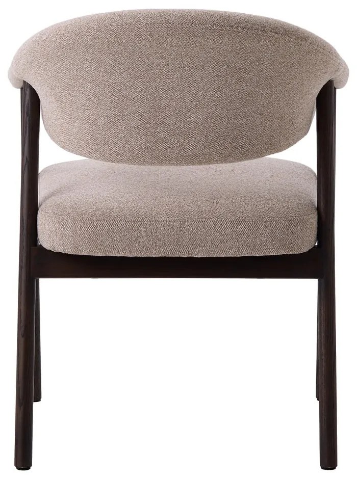 Bézs tölgyfa karfás étkezőfotel szett 2 db-os Elk – Unique Furniture