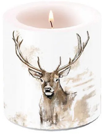 Átvilágítós viasz gyertya szarvas agancs kicsi