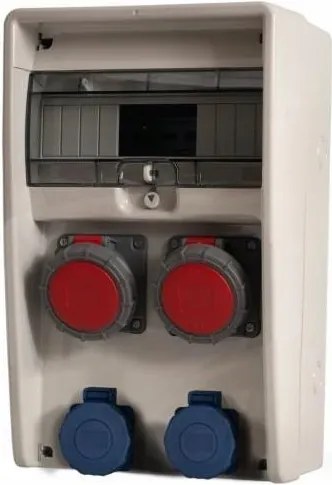 Ulisse kapcsolószekrény 12M 2x32A/5P, 2x230 IP65