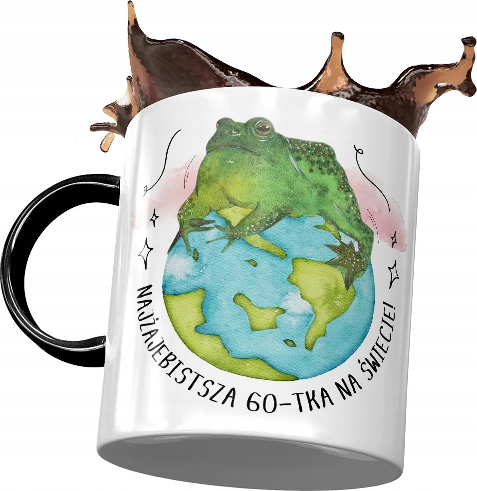 Fekete Bögre Születésnapra 60 60-es 60-as Ajándék Nyomtatott Fotóval