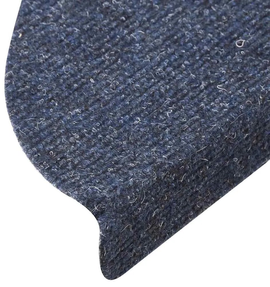 5 db öntapadós lépcsőszőnyeg 56 x 17 x 3 cm kék félkör alakú