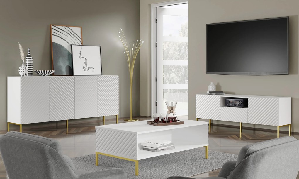 TV asztal/szekrény Surfy 4D (fehér). 1057587