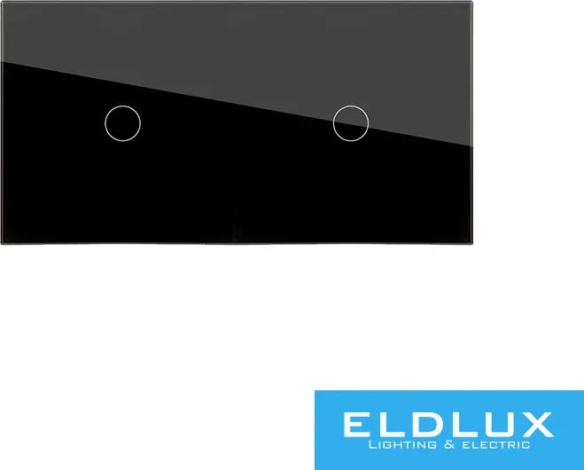 ELDLUX ELDTREND kettes soroló érintőpanel fekete