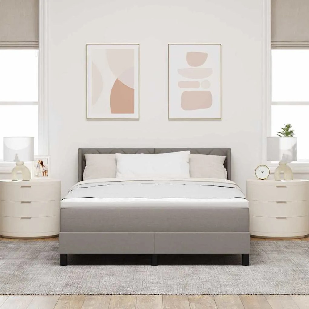 Boxspring ágy matraccal matracmal Tópszínű 140 x 190 cm