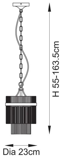 Endon 112572 - Láncos csillár MARIETTA 1xE27/10W/230V sárgaréz/átlátszó