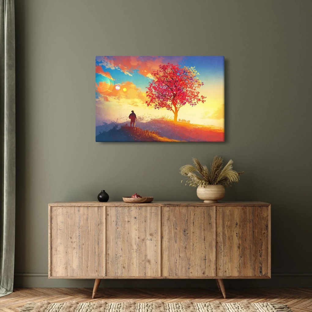 Egy fa képe a dombon (90x60 cm)