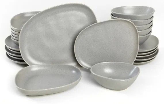 24 részes szürke kőkerámia étkészlet