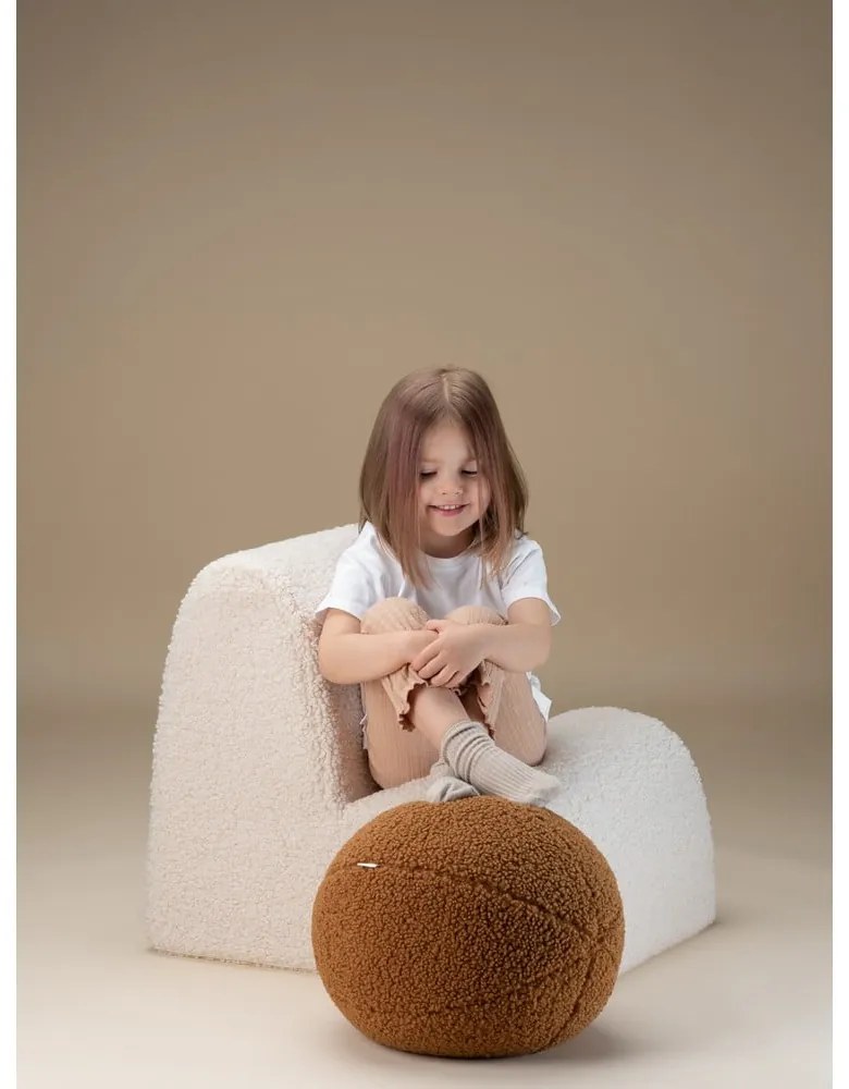 Krémszínű buklé gyerek fotel Cloud – Wigiwama