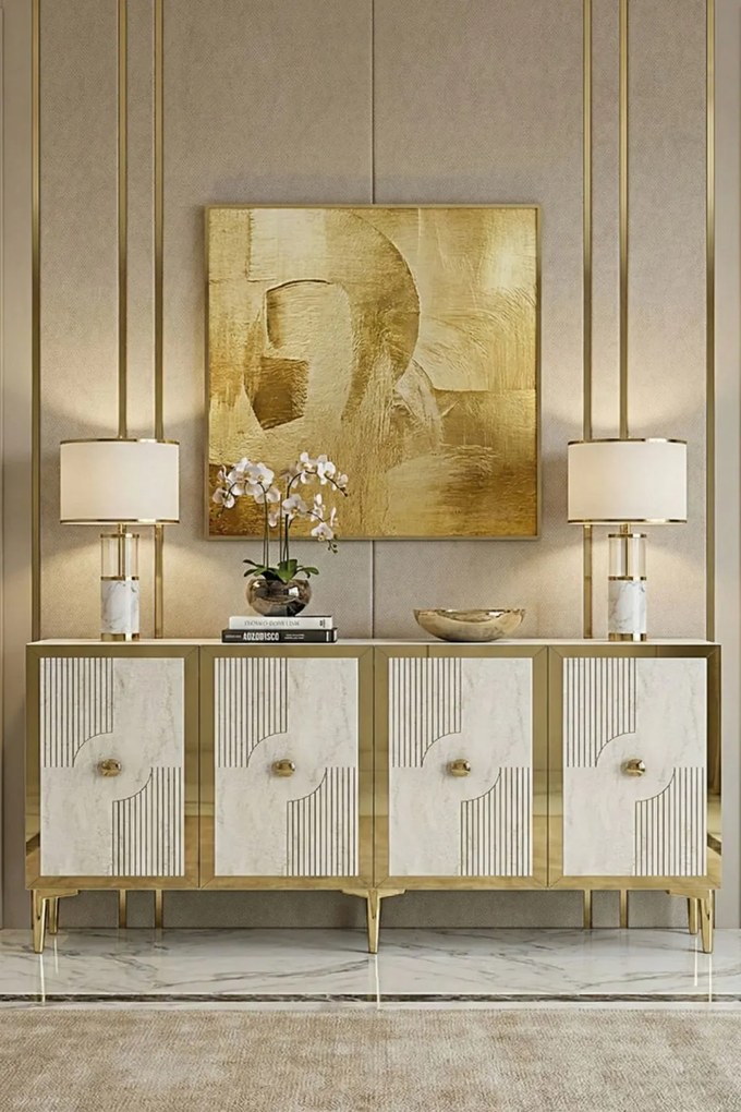 Pega 150 - White, Travertine, Gold