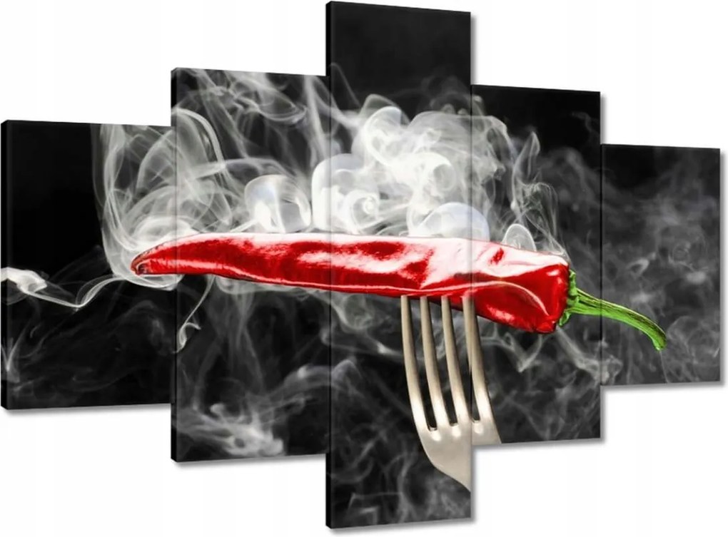 Vászonkép 100x70 Piros paprika Füst