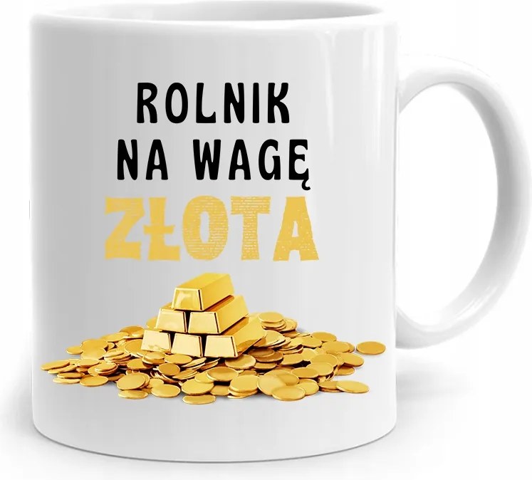 Farmer Gazdálkodó Bögre Arany Mérleg Nyomtatott Fényképpel