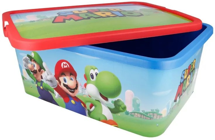 Super Mario műanyag tároló doboz 13 L