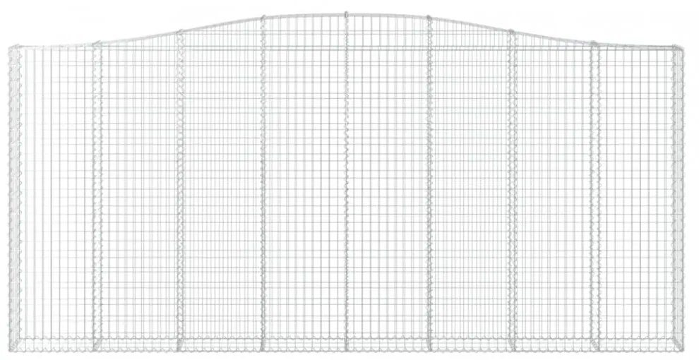 íves horganyzott vas gabion kosár 400x30x180/200 cm