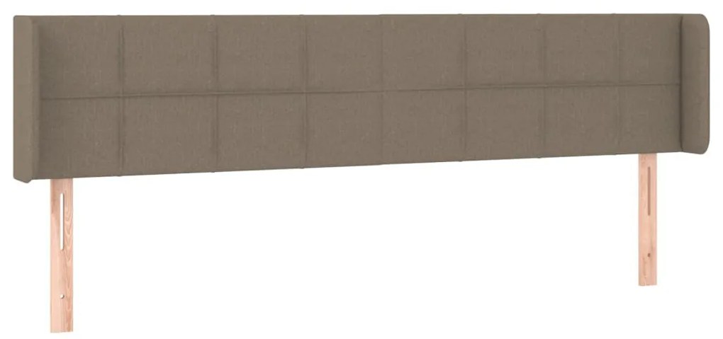 tópszínű szövet LED-es fejtámla 203 x 16 x 78/88 cm
