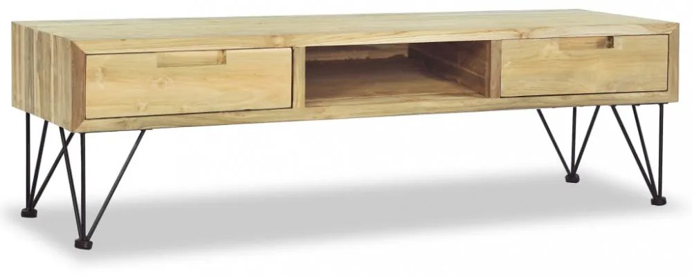 tömör tíkfa TV-szekrény 120 x 35 x 35 cm
