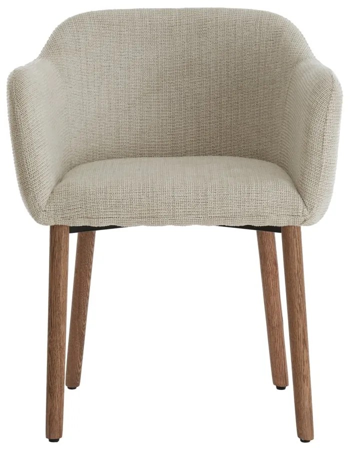 Bézs kárpitozott karfás étkezőfotel szett 2 db-os Blaine – Light & Living