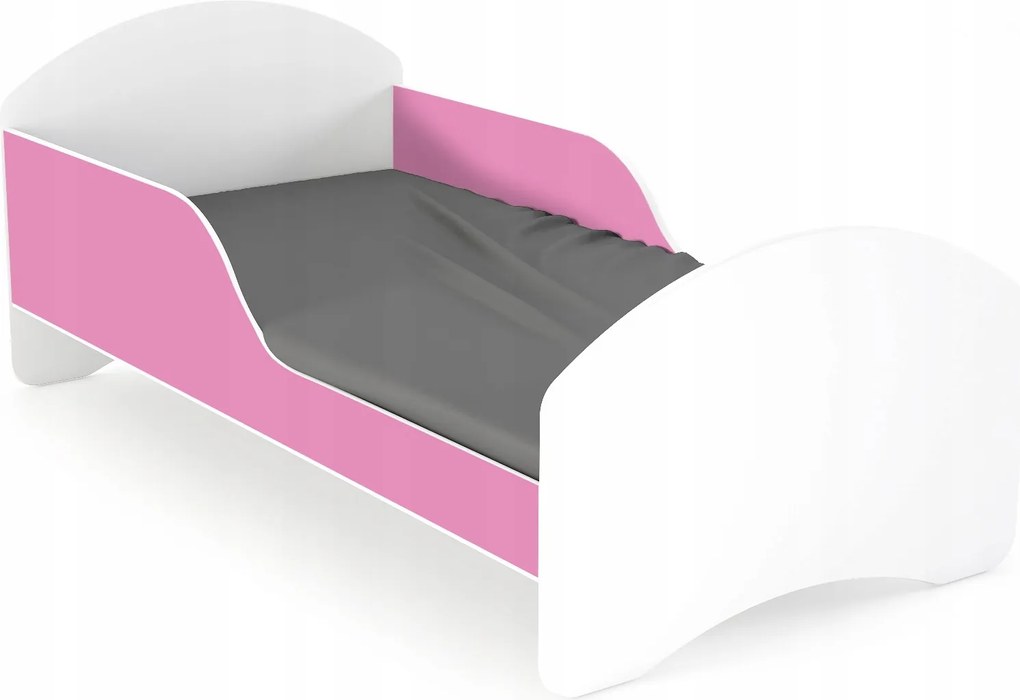 Gyerekágy LEO2 140x70 fehér-rózsaszín