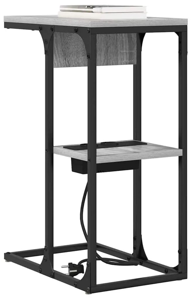 Éjjeli asztal Szürke sonoma 41.5 x 26 x 60.5 cm Faanyag
