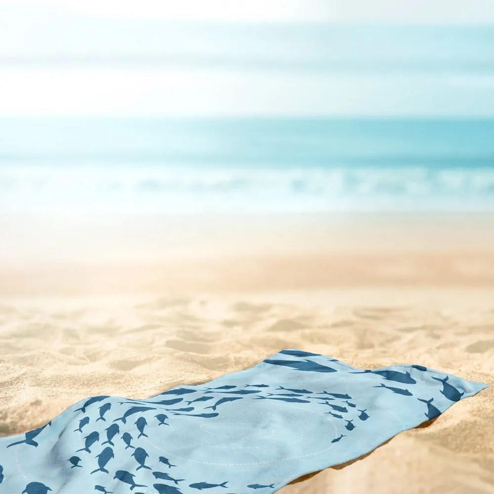 Kék strandtörölköző 90x180 cm Shoal – DecoKing
