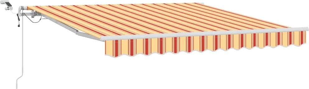 vidaXL Behúzható napellenző Sárga és narancs 300 x 250 cm