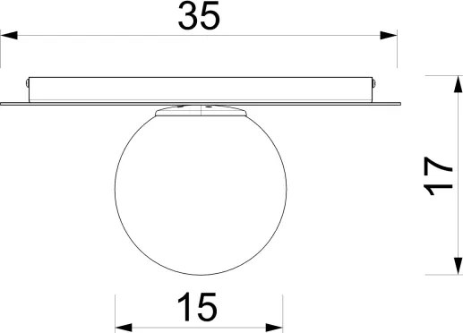 Mennyezeti lámpa FLAT 1xE27/15W/230V átm. 35 cm bordó