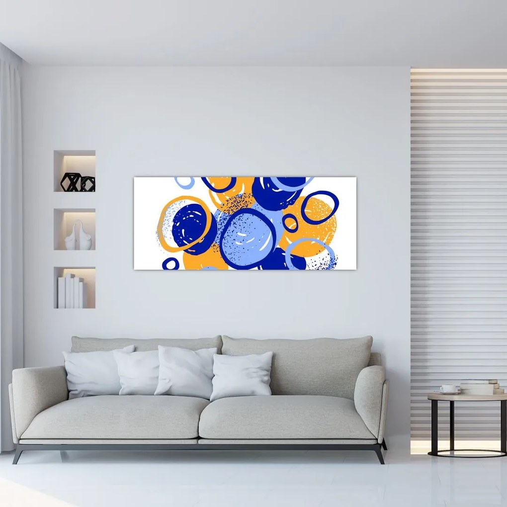 Kép - Világos motívum körökkel (120x50 cm)