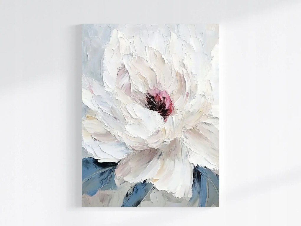 Vászonkép Canvas Természet Makro Kert Növényvilág Fehér Virág Peónia 60x80